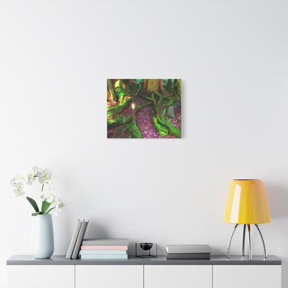 Enchanted Forest Moss Path Canvas Print — Matte Stretched Wall Art