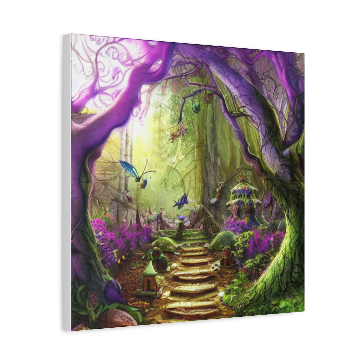 Enchanted Fairy Forest Canvas Wall Art — Magical Woodland Pathway