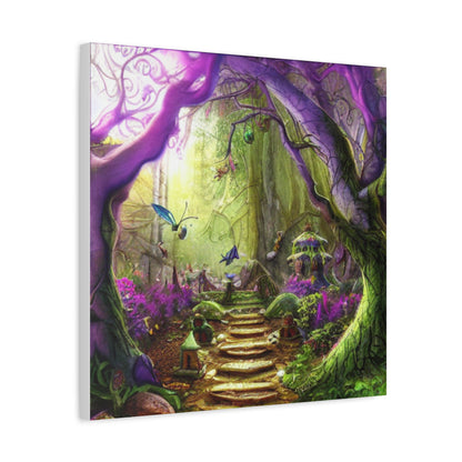 Enchanted Fairy Forest Canvas Wall Art — Magical Woodland Pathway
