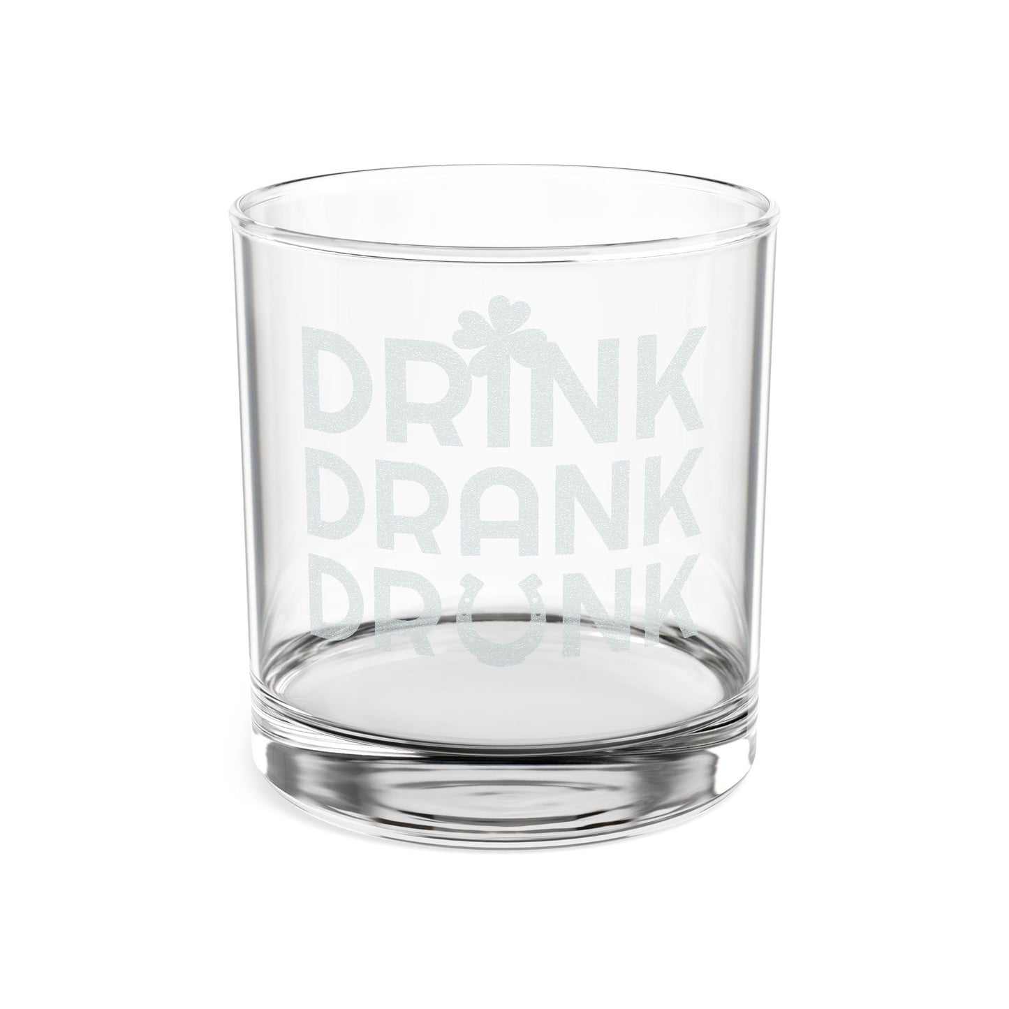 Engraved 'Drink Drank Drunk' Whiskey Glass — 10.5 oz