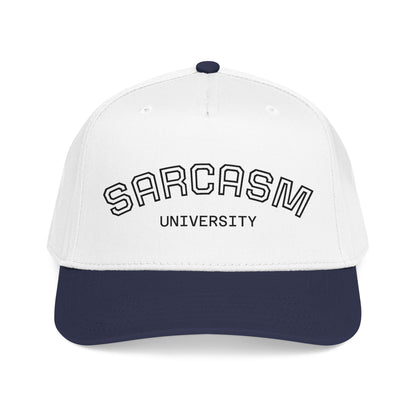 Sarcasm University Baseball Cap — Funny Embroidered Mid-Profile Hat