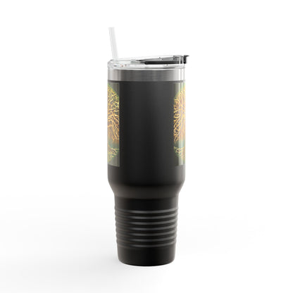 40oz Insulated Travel Mug — Golden Tree of Life Design