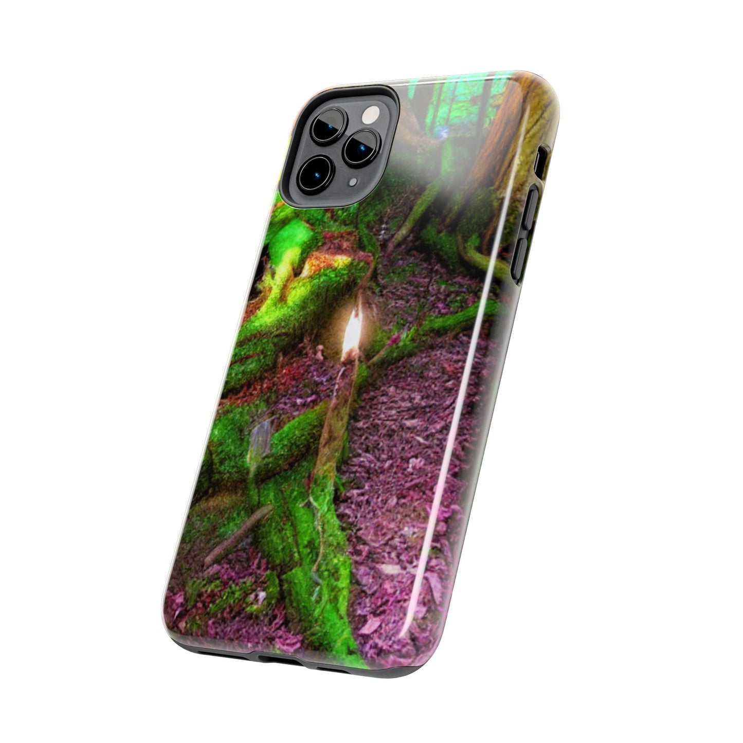 Forest Moss Candle Phone Case — Enchanted Woodland Tough Phone Case