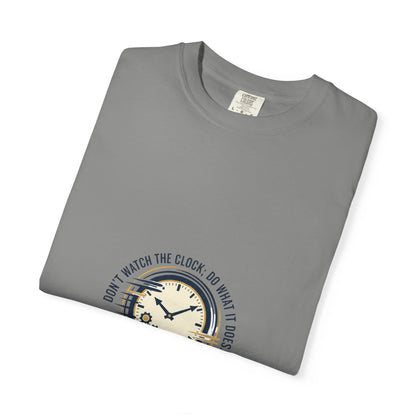 Keep Going Clock Graphic T-Shirt — Inspirational Quote Tee