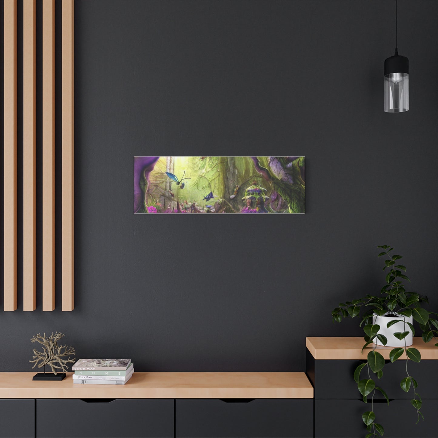 Enchanted Fairy Forest Canvas Wall Art — Magical Woodland Pathway