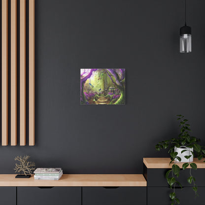 Enchanted Fairy Forest Canvas Wall Art — Magical Woodland Pathway