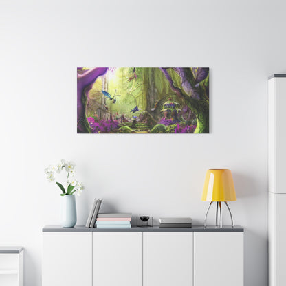 Enchanted Fairy Forest Canvas Wall Art — Magical Woodland Pathway