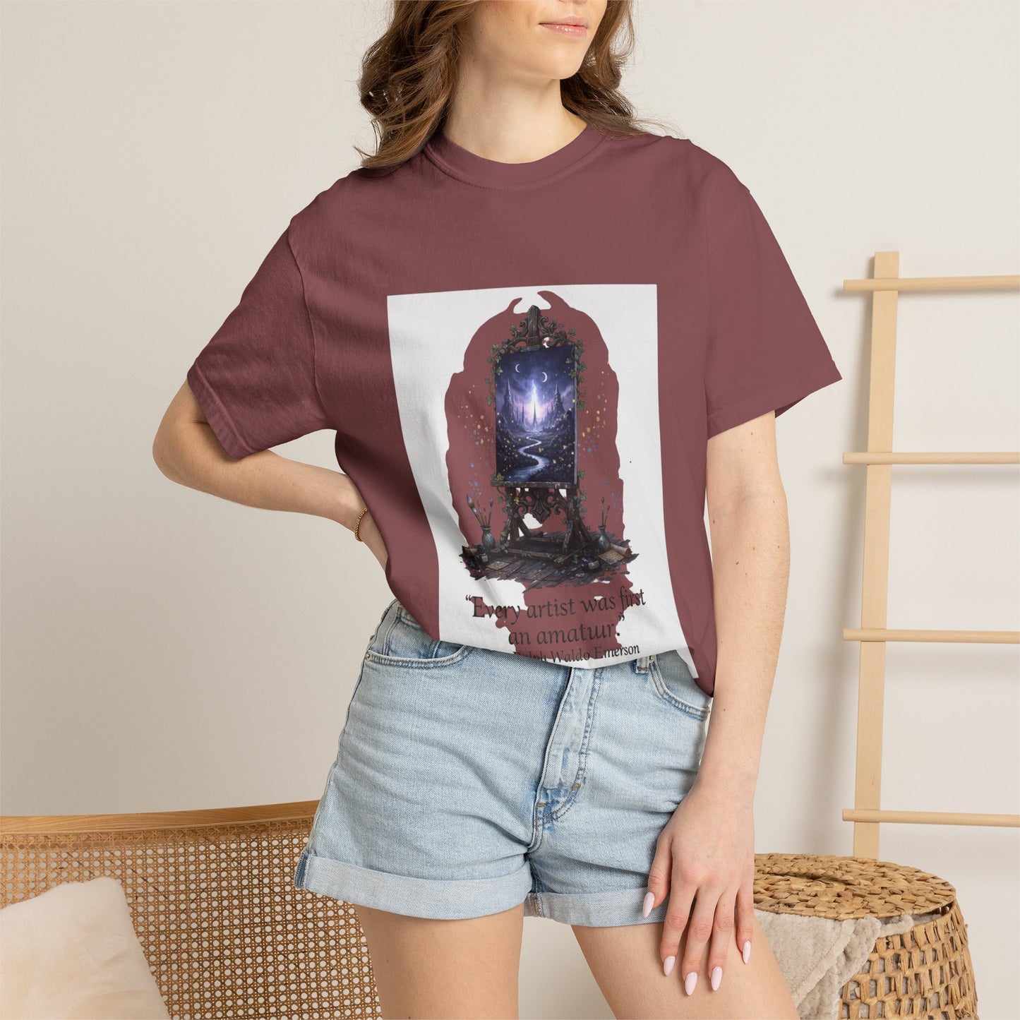 Artistic Mirror T-Shirt — "Every artist was first an amateur" Quote Graphic