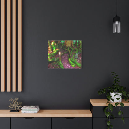 Enchanted Forest Moss Path Canvas Print — Matte Stretched Wall Art