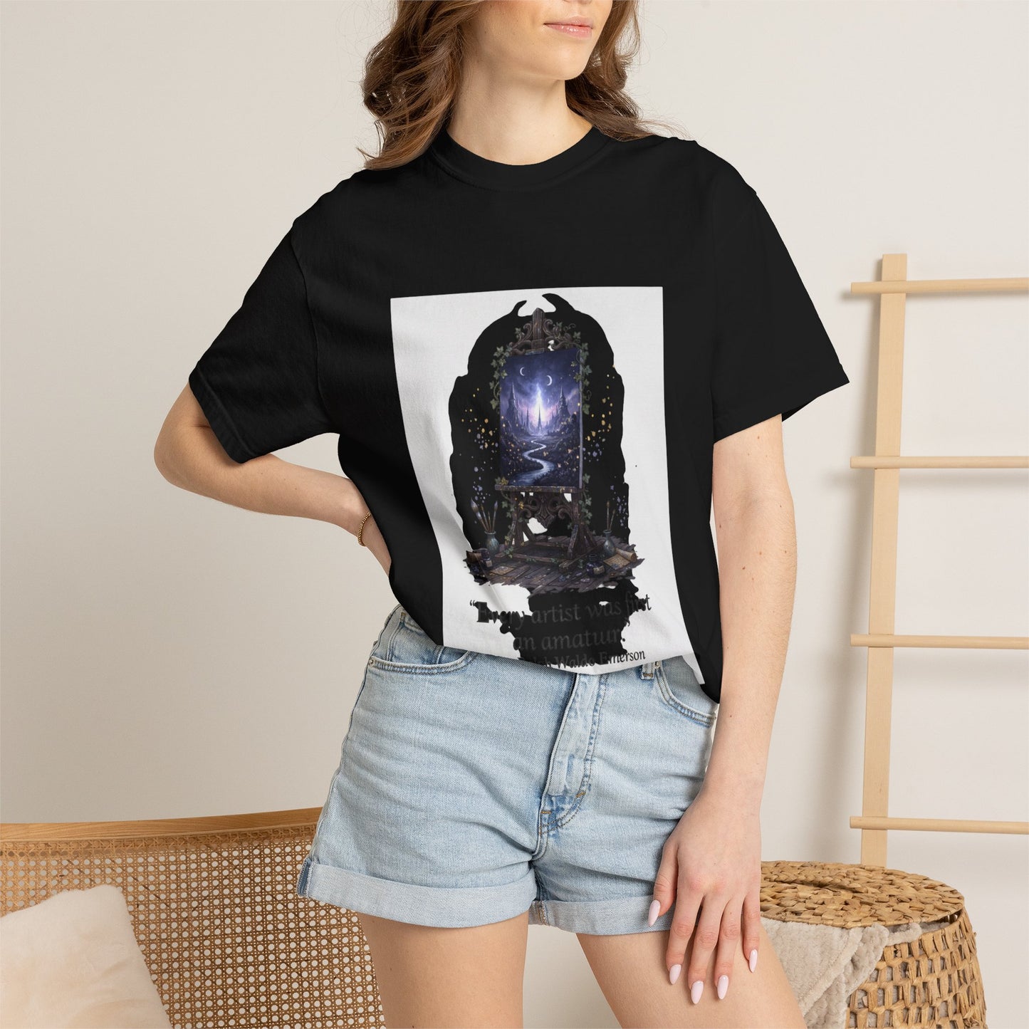 Artistic Mirror T-Shirt — "Every artist was first an amateur" Quote Graphic