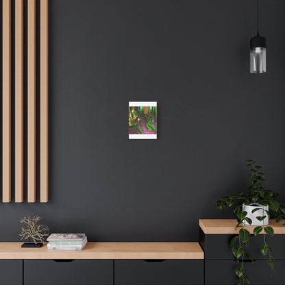 Enchanted Forest Moss Path Canvas Print — Matte Stretched Wall Art