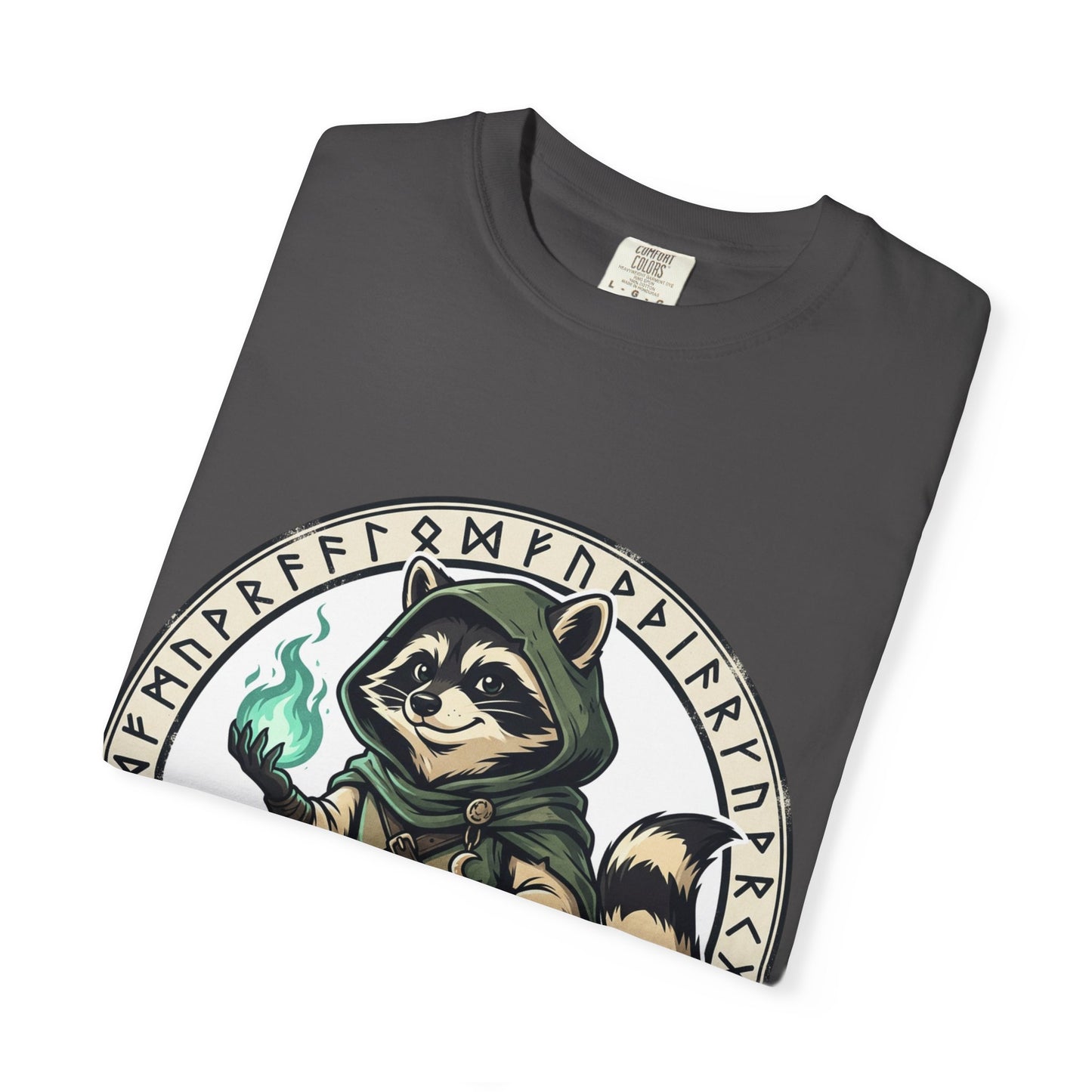 Raccoon Wizard T-Shirt – Cute Fantasy Mage Graphic Tee