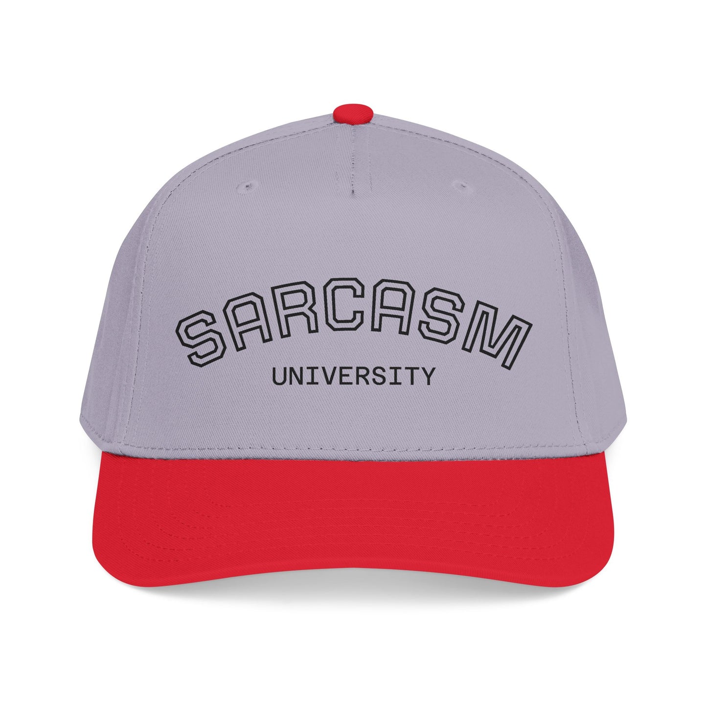 Sarcasm University Baseball Cap — Funny Embroidered Mid-Profile Hat