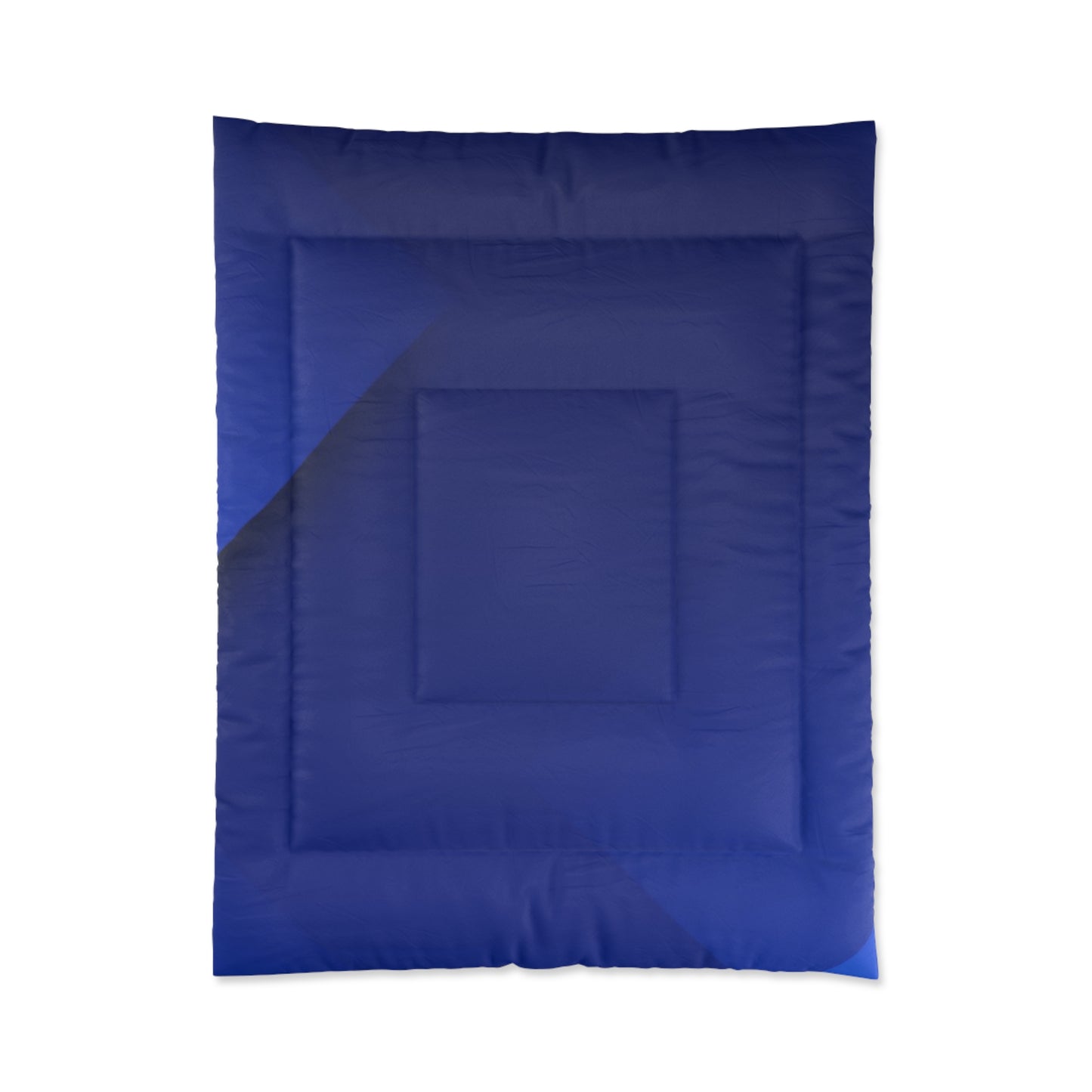 Navy Square Border Comforter – Modern Minimalist Bedspread
