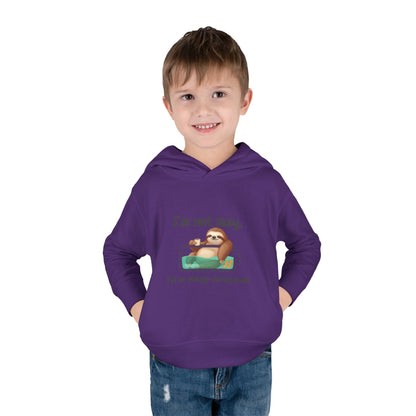 Toddler Hoodie — "I'm Not Lazy" Sloth Energy-Saving Pullover