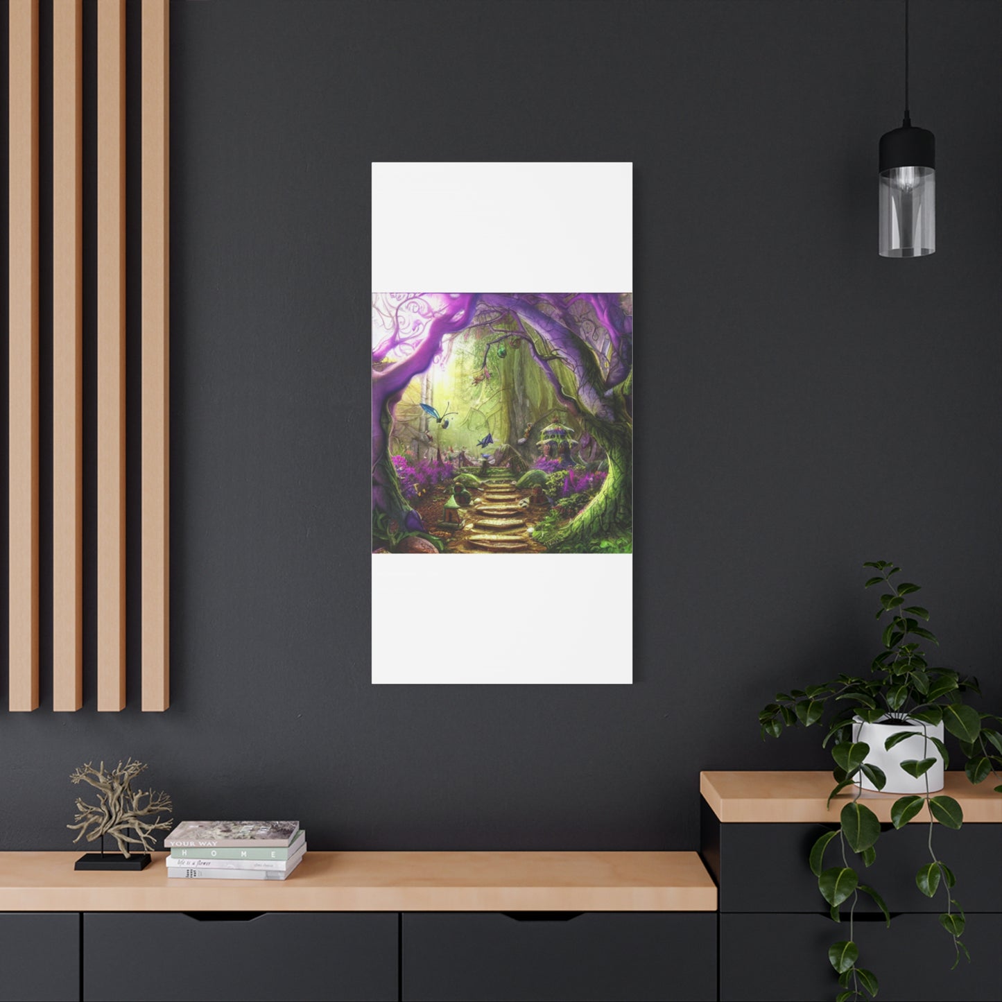 Enchanted Fairy Forest Canvas Wall Art — Magical Woodland Pathway