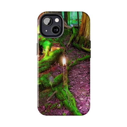Forest Moss Candle Phone Case — Enchanted Woodland Tough Phone Case