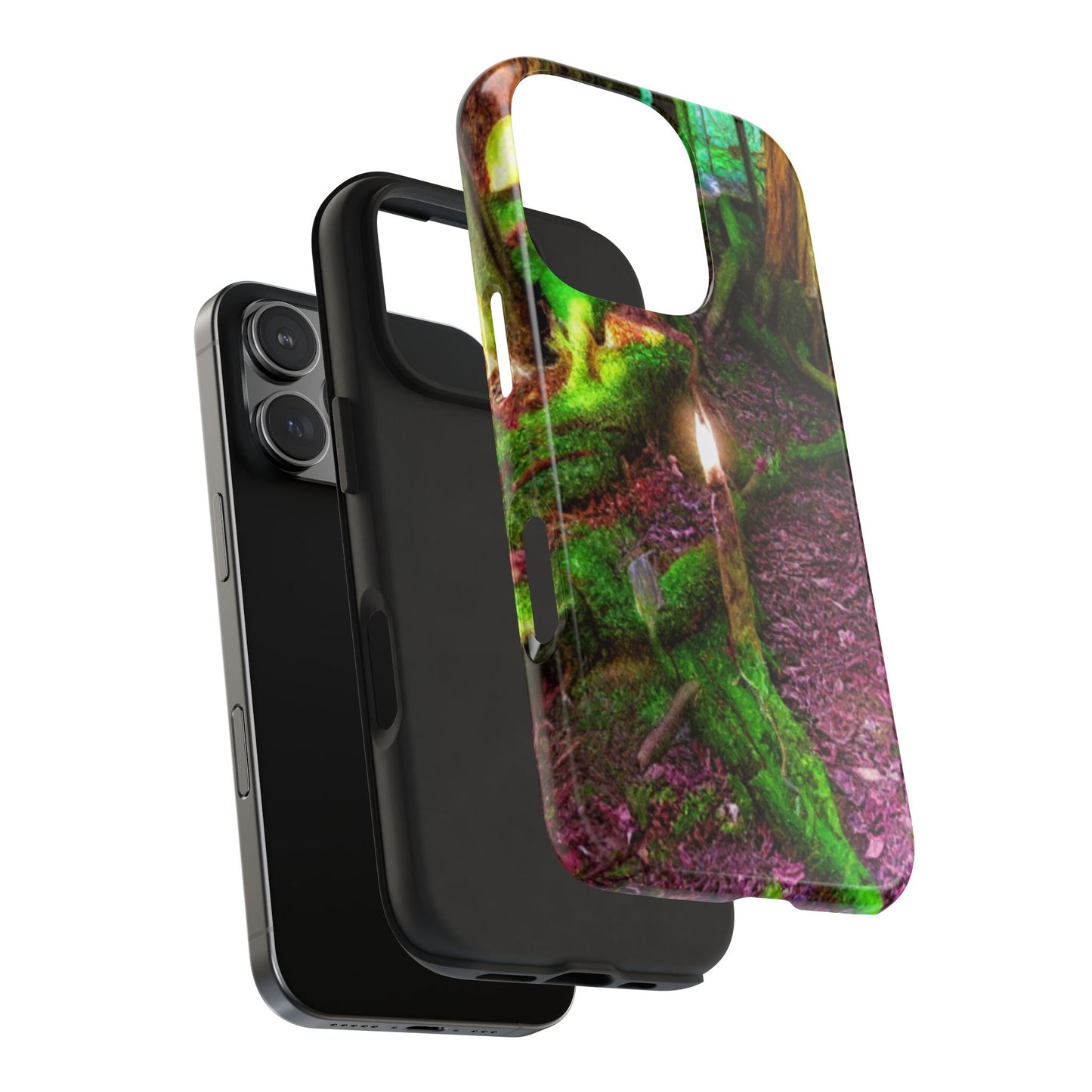 Forest Moss Candle Phone Case — Enchanted Woodland Tough Phone Case