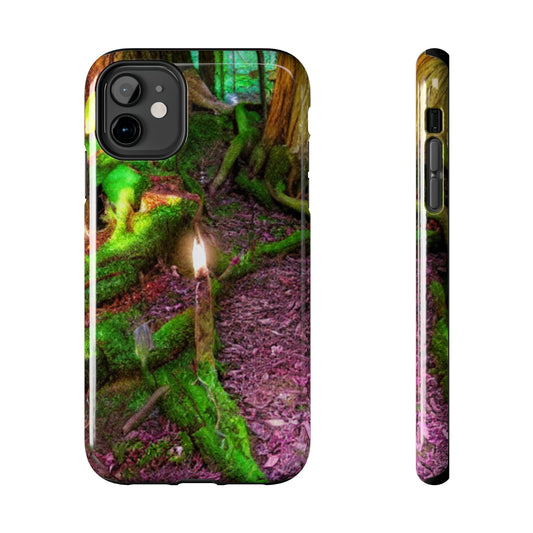 Forest Moss Candle Phone Case — Enchanted Woodland Tough Phone Case