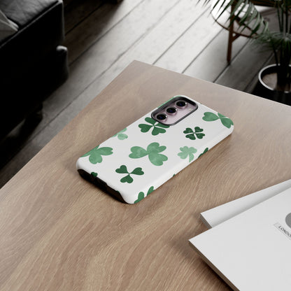 Shamrock Tough Phone Case — St. Patrick’s Day Clover Protective Cover
