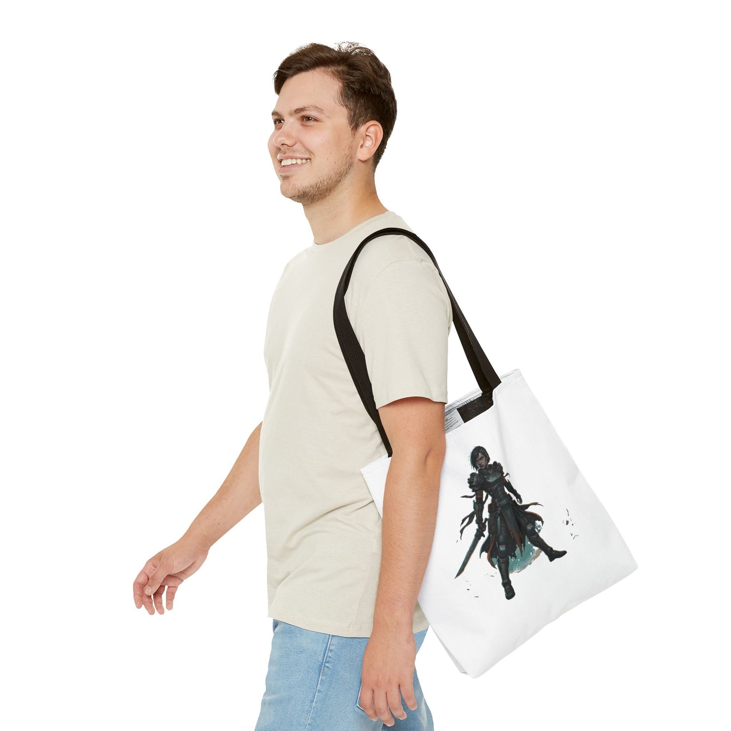 Rogue Warrior Tote Bag – Dark Fantasy Assassin Illustration