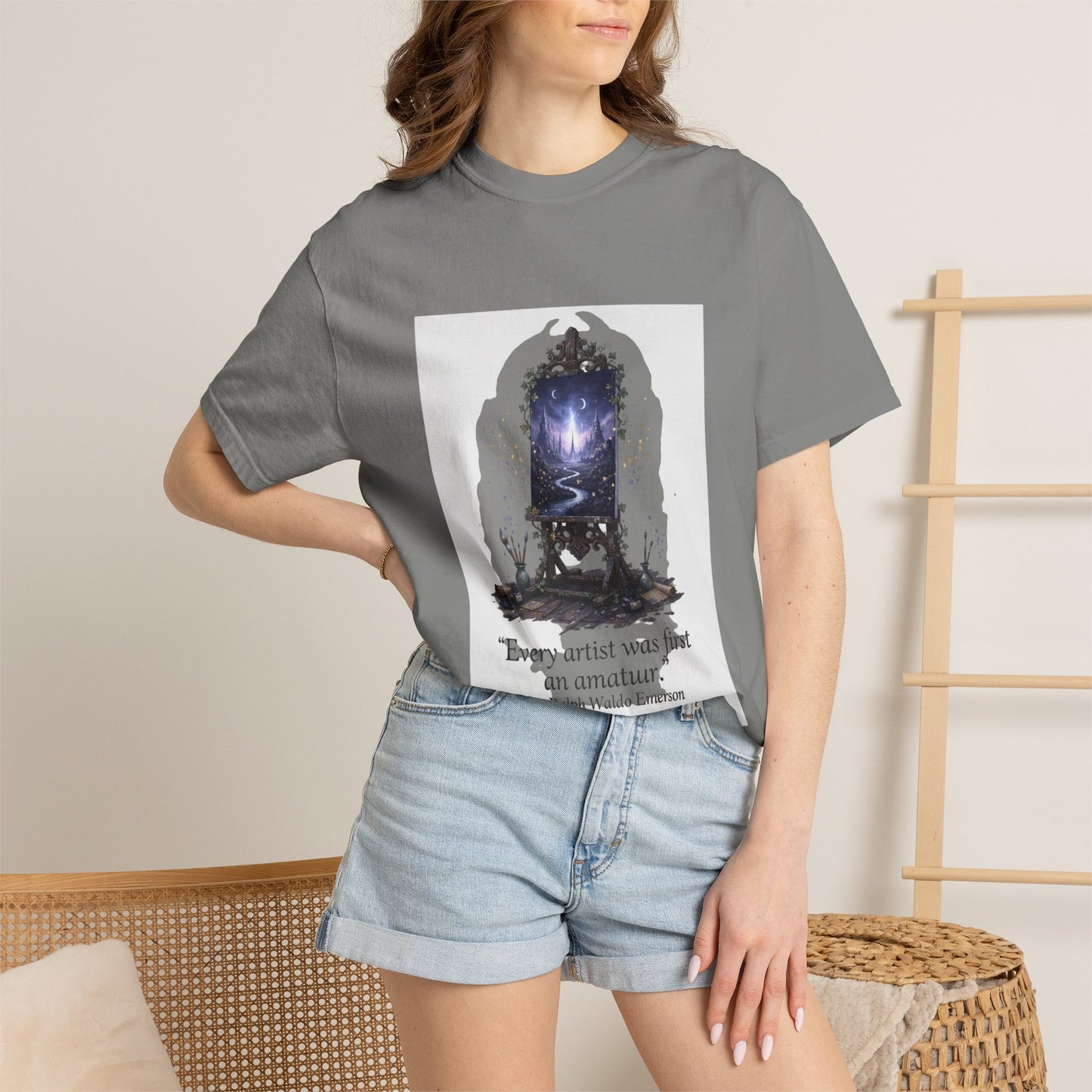 Artistic Mirror T-Shirt — "Every artist was first an amateur" Quote Graphic