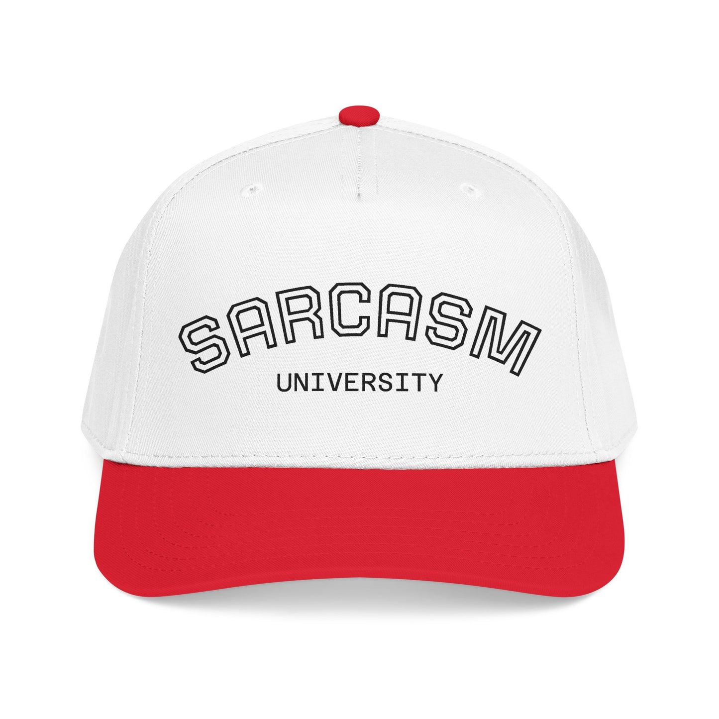 Sarcasm University Baseball Cap — Funny Embroidered Mid-Profile Hat