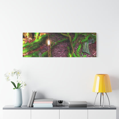 Enchanted Forest Moss Path Canvas Print — Matte Stretched Wall Art