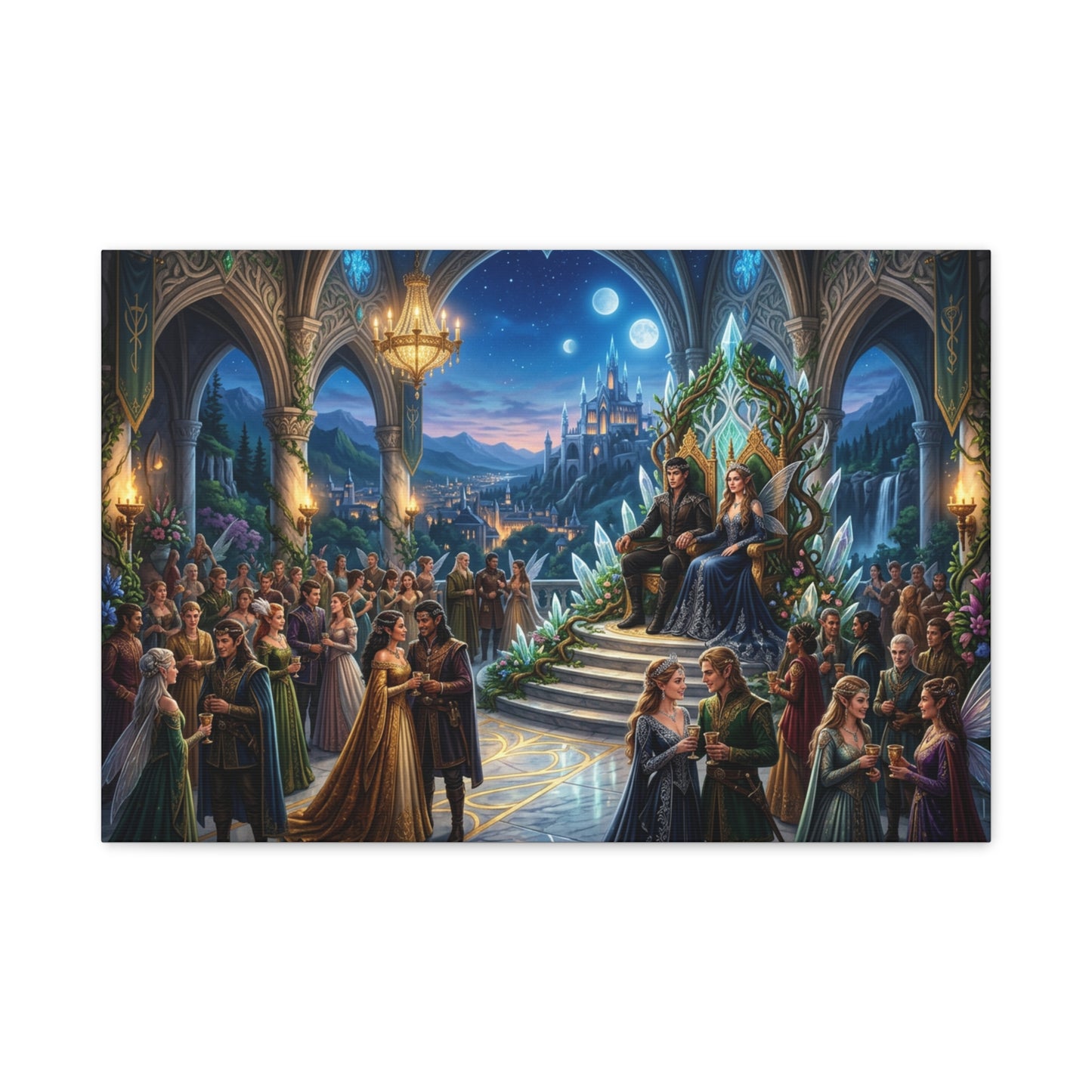 Fantasy Royal Coronation Canvas Art - Matte Stretched Wall Decor