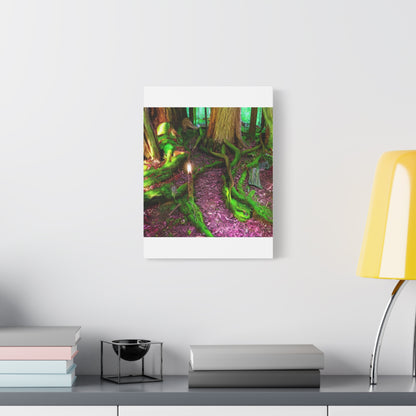 Enchanted Forest Moss Path Canvas Print — Matte Stretched Wall Art