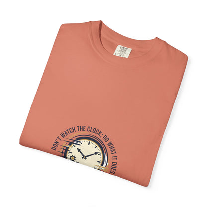 Keep Going Clock Graphic T-Shirt — Inspirational Quote Tee