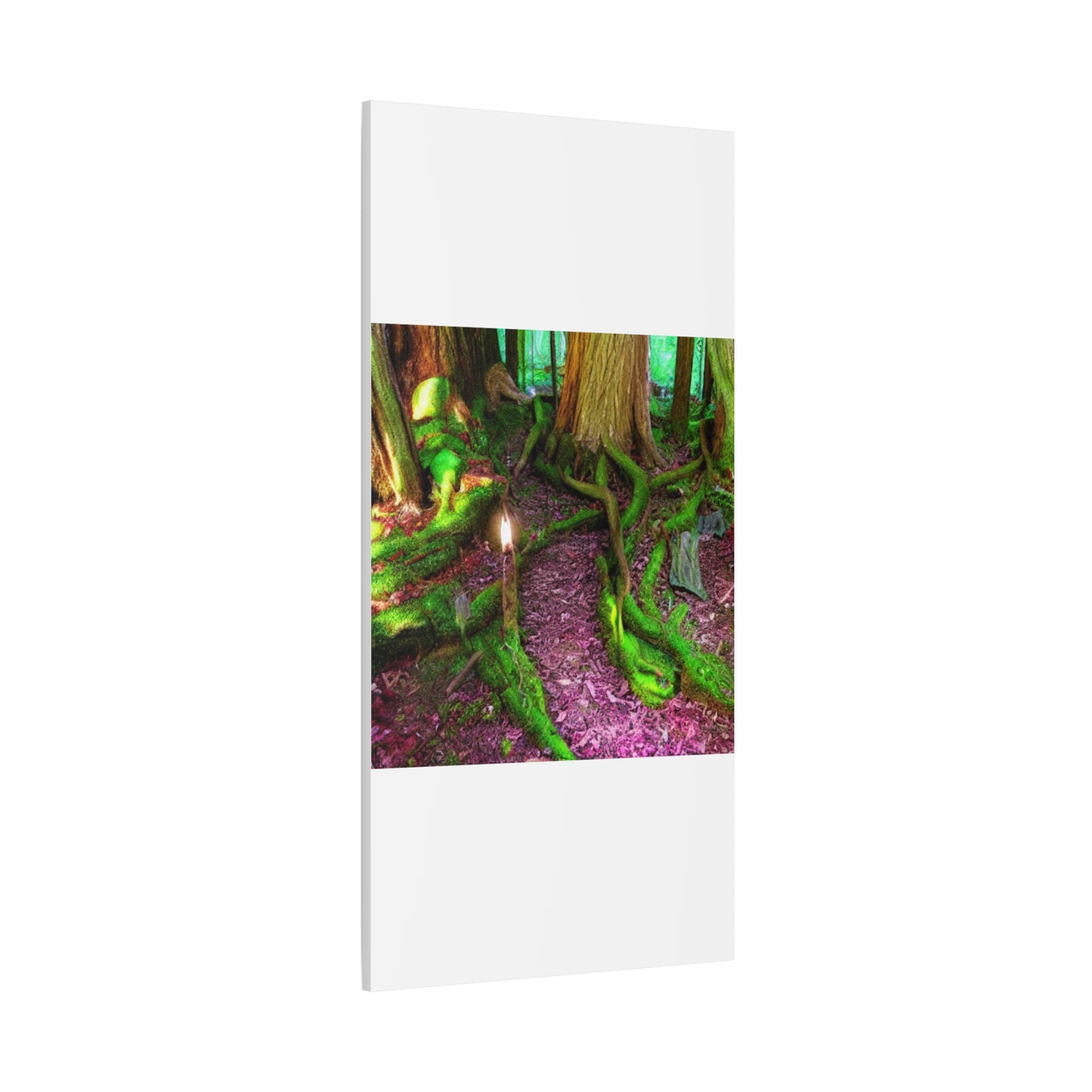 Enchanted Forest Moss Path Canvas Print — Matte Stretched Wall Art