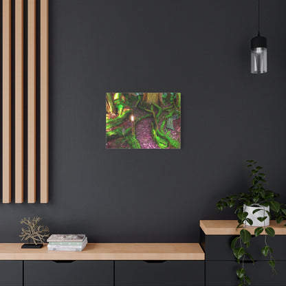 Enchanted Forest Moss Path Canvas Print — Matte Stretched Wall Art