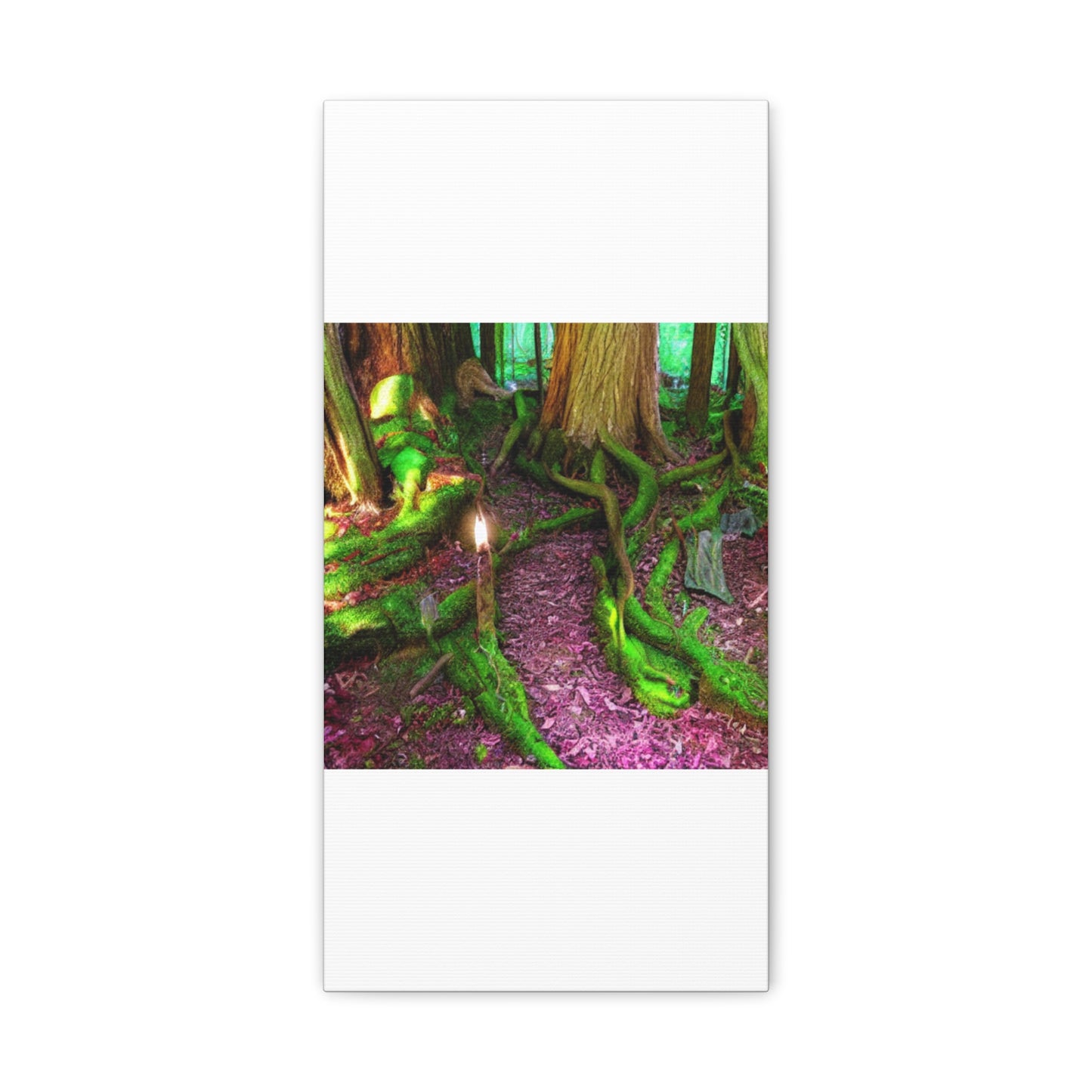 Enchanted Forest Moss Path Canvas Print — Matte Stretched Wall Art