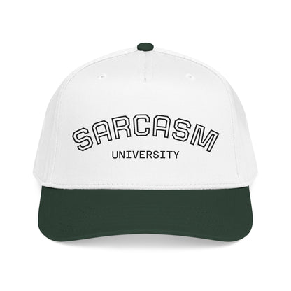 Sarcasm University Baseball Cap — Funny Embroidered Mid-Profile Hat