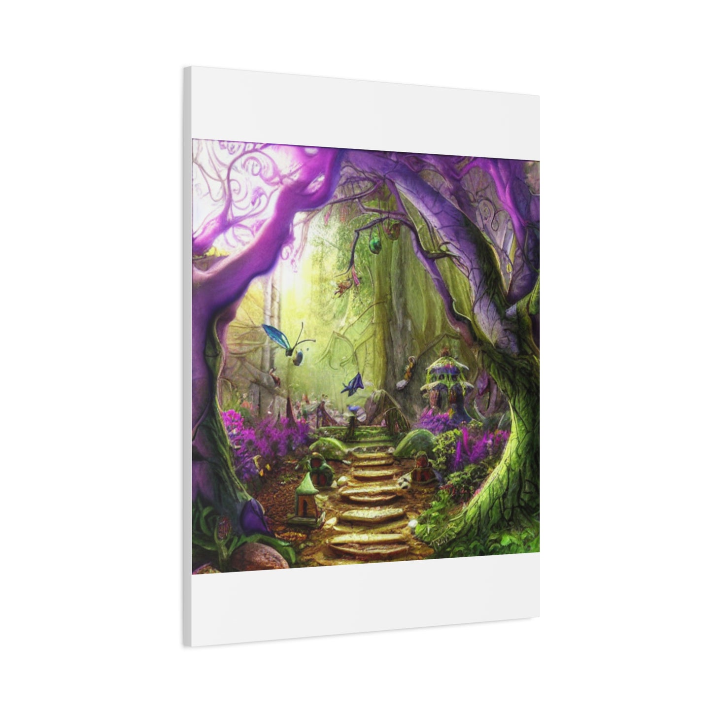 Enchanted Fairy Forest Canvas Wall Art — Magical Woodland Pathway
