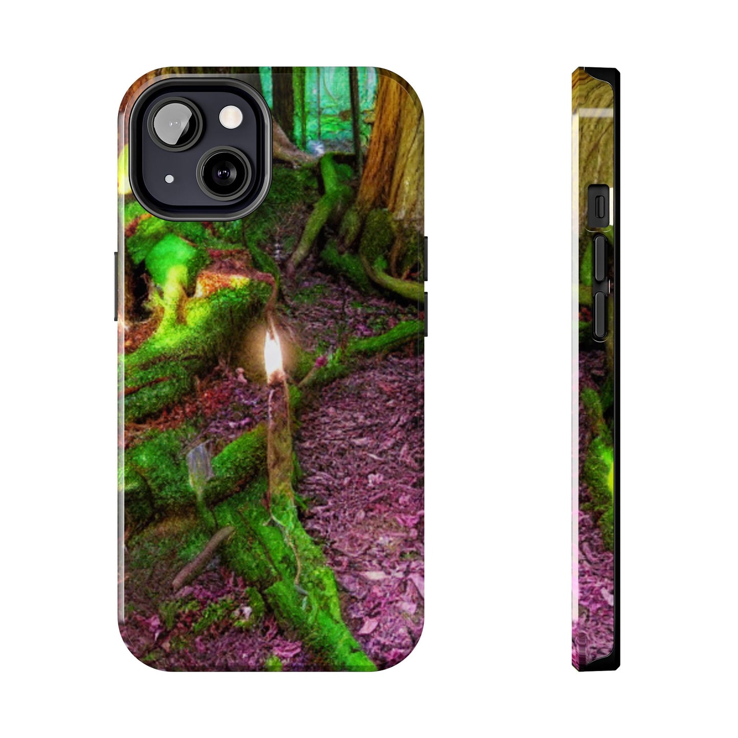 Forest Moss Candle Phone Case — Enchanted Woodland Tough Phone Case