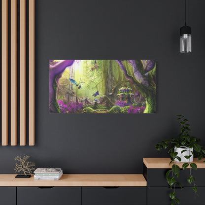 Enchanted Fairy Forest Canvas Wall Art — Magical Woodland Pathway