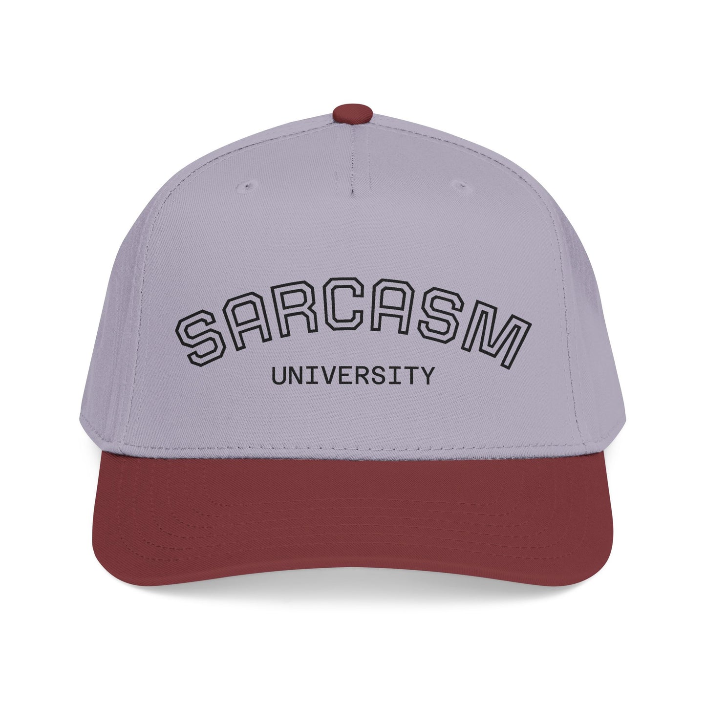Sarcasm University Baseball Cap — Funny Embroidered Mid-Profile Hat