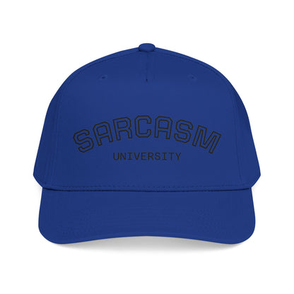 Sarcasm University Baseball Cap — Funny Embroidered Mid-Profile Hat