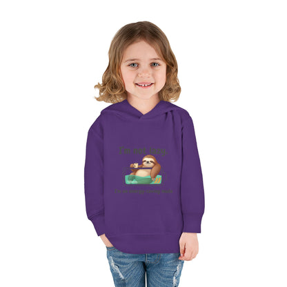 Toddler Hoodie — "I'm Not Lazy" Sloth Energy-Saving Pullover