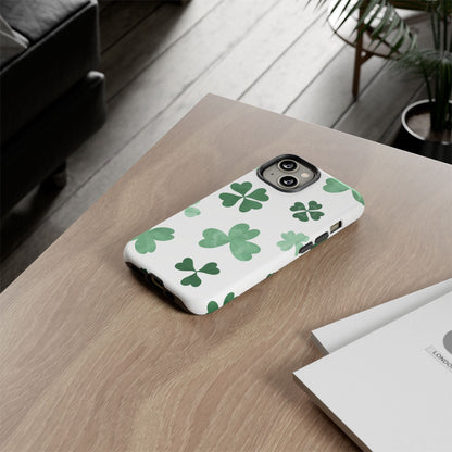 Shamrock Tough Phone Case — St. Patrick’s Day Clover Protective Cover