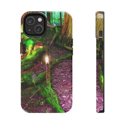 Forest Moss Candle Phone Case — Enchanted Woodland Tough Phone Case