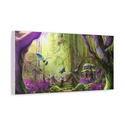 Enchanted Fairy Forest Canvas Wall Art — Magical Woodland Pathway