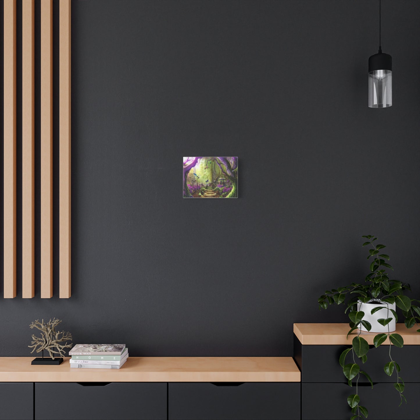 Enchanted Fairy Forest Canvas Wall Art — Magical Woodland Pathway
