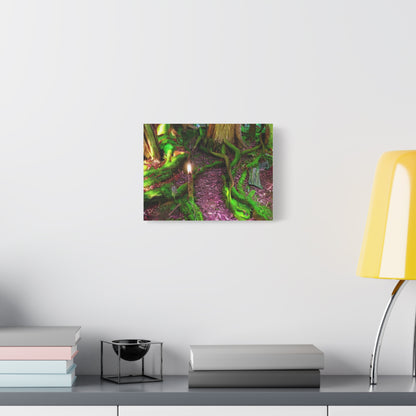 Enchanted Forest Moss Path Canvas Print — Matte Stretched Wall Art