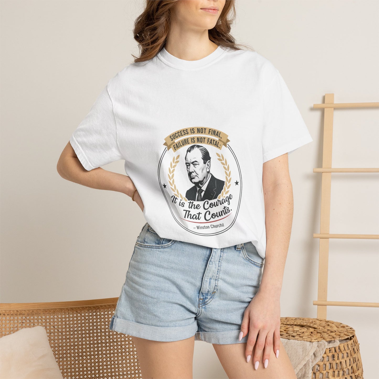 Courage Quote T-Shirt — "It Is the Courage That Counts" Motivational Tee