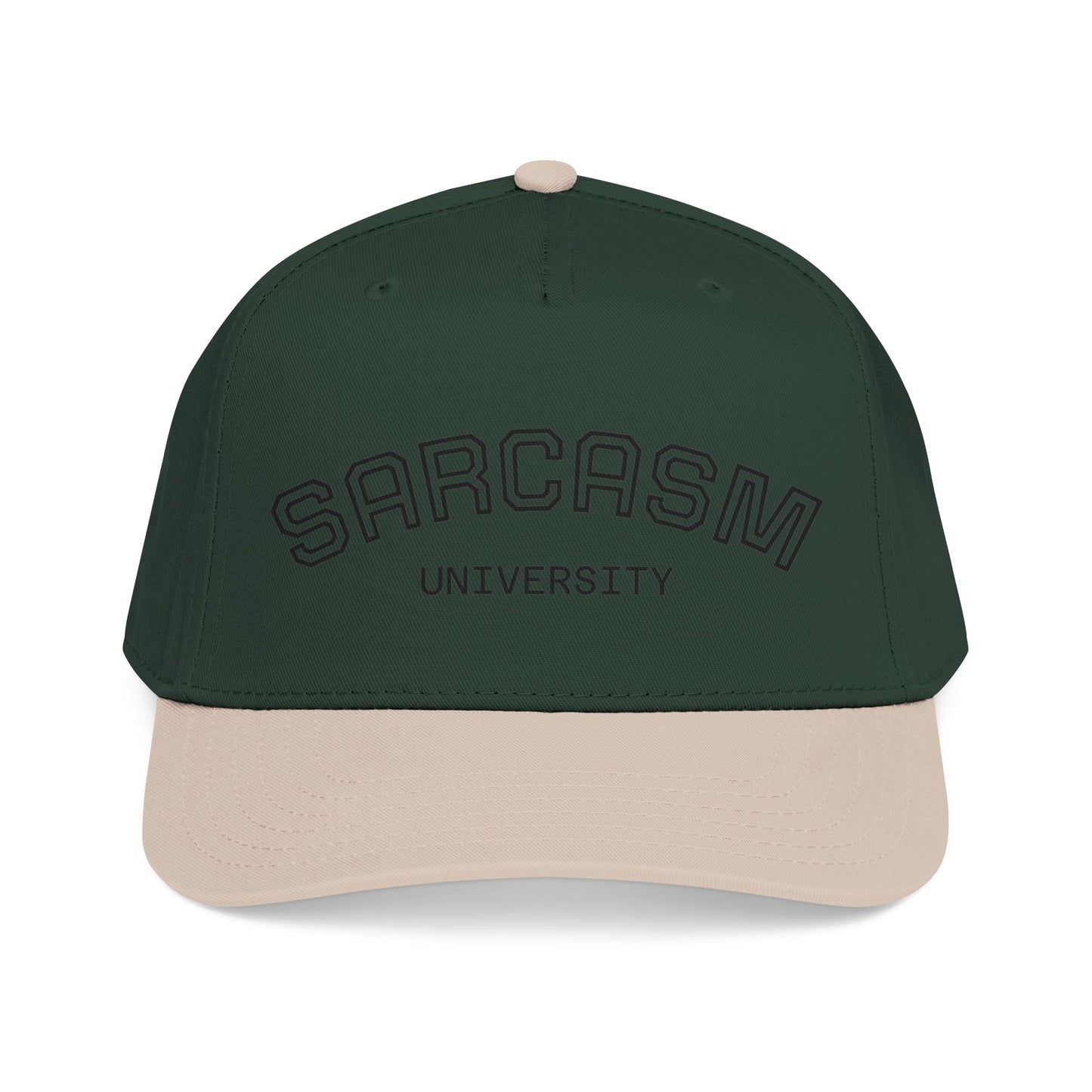 Sarcasm University Baseball Cap — Funny Embroidered Mid-Profile Hat