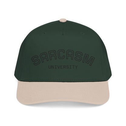 Sarcasm University Baseball Cap — Funny Embroidered Mid-Profile Hat