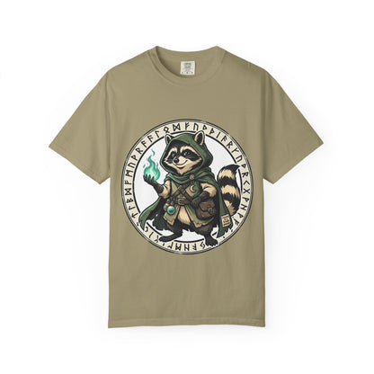 Raccoon Wizard T-Shirt – Cute Fantasy Mage Graphic Tee